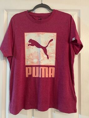 Puma Pink Graphic Logo Tee